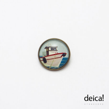 Broche-redondo-pequeno-ilustrados-co-debuxo-barco-bateeiro