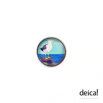 Broche-redondo-pequeno-ilustrados-co-debuxo-gaivota