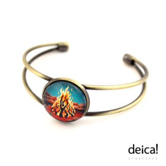 Pulseira-ríxida-axustable-ilustrada-co-debuxo-lume