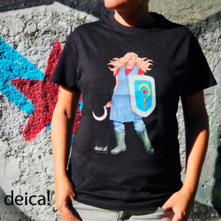 Camisola negra co deseño: Serea